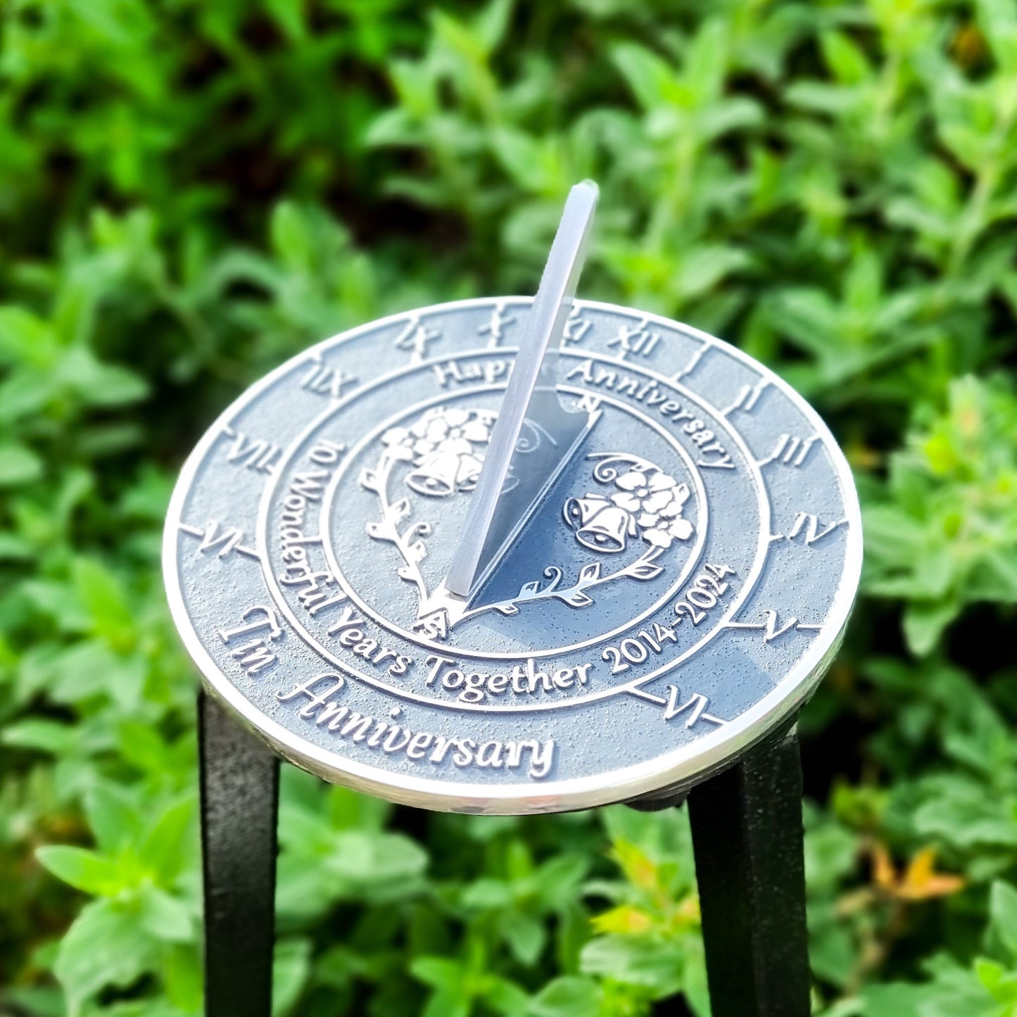 Tin 10th Anniversary Sundial Gift - The Metal Foundry