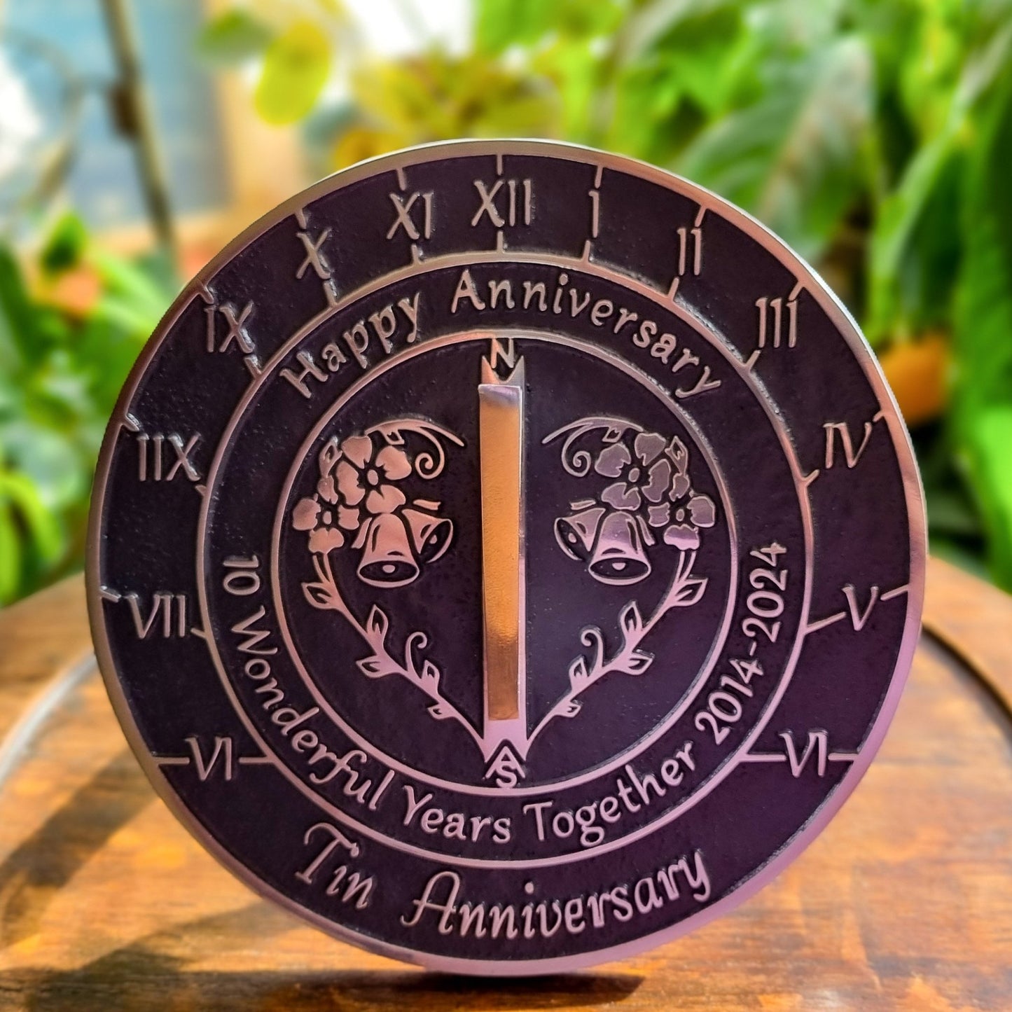 Tin 10th Anniversary Sundial - The Metal Foundry