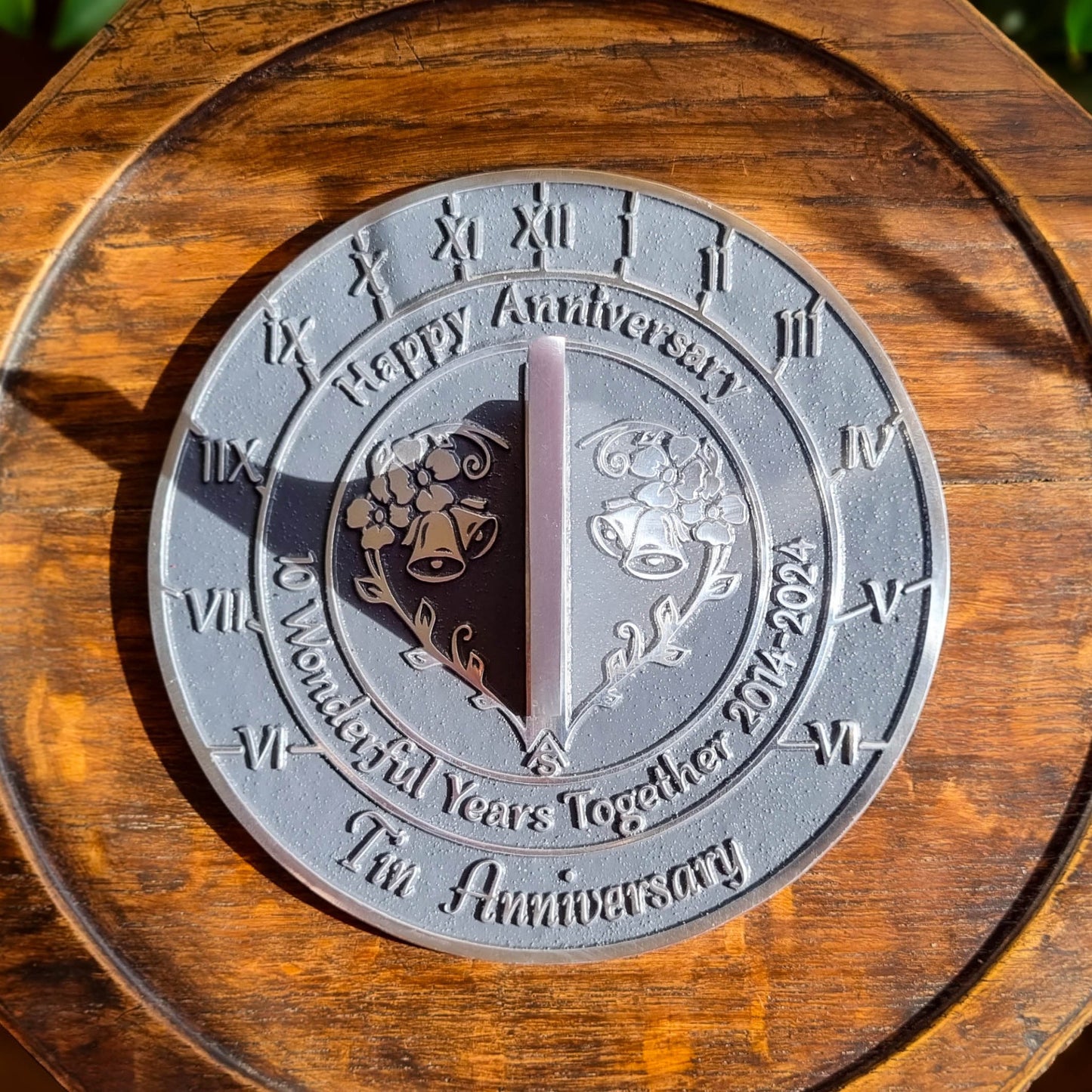 Tin 10th Anniversary Sundial - The Metal Foundry