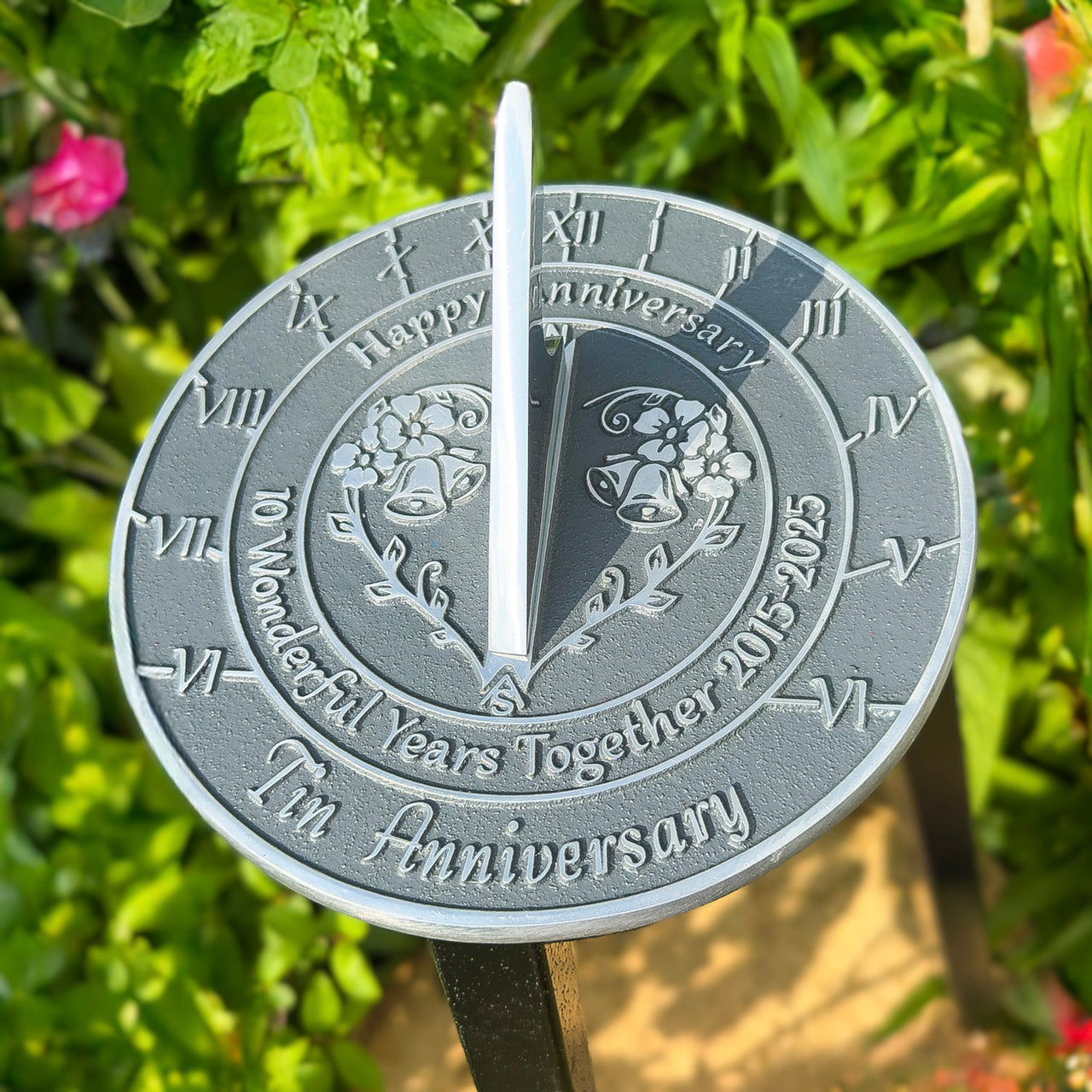 Tin 10th Anniversary Sundial Gift