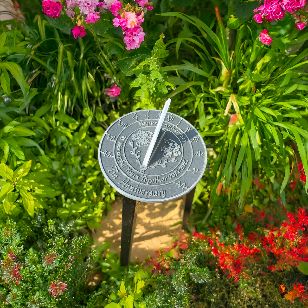 Tin 10th Anniversary Sundial Gift