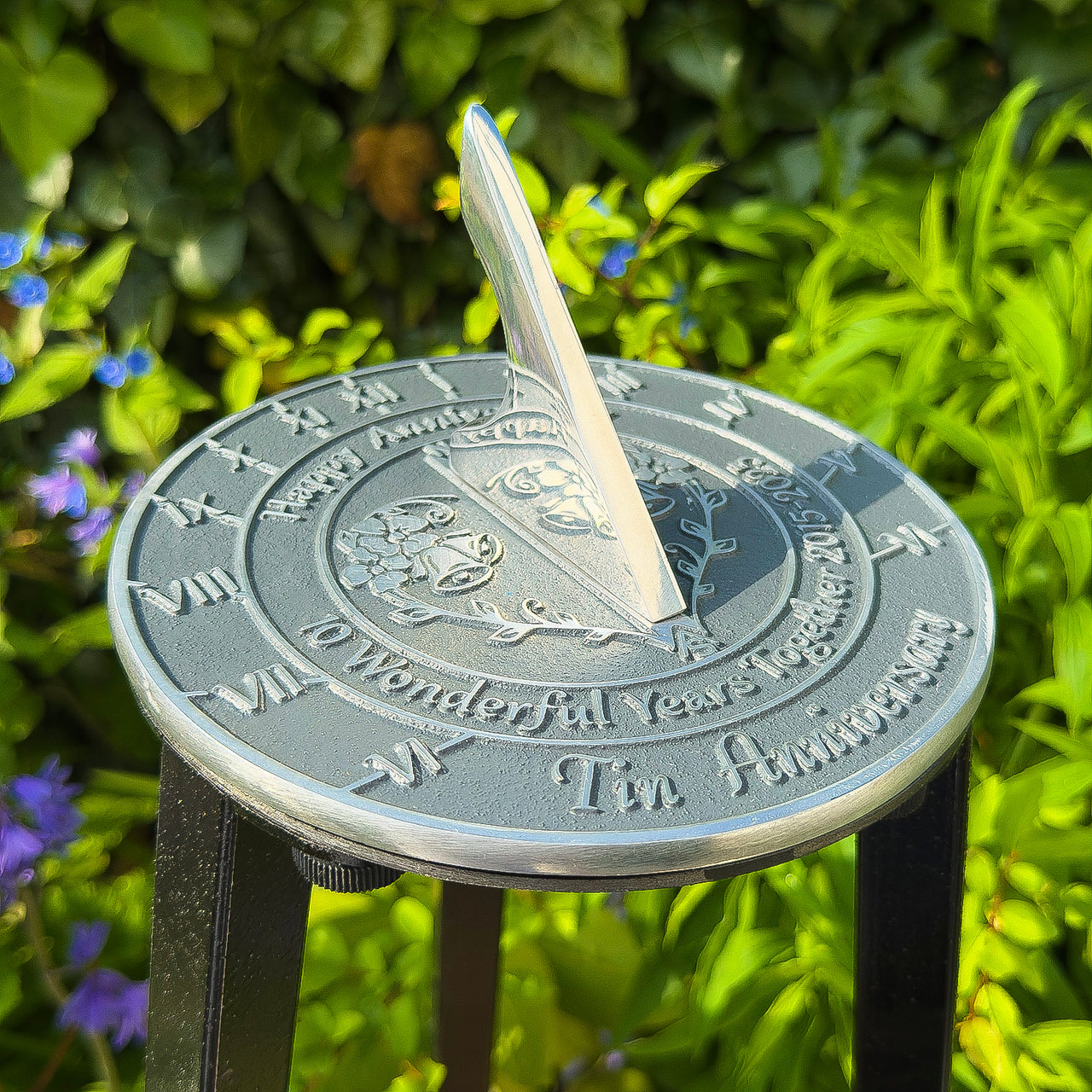Tin 10th Anniversary Sundial Gift