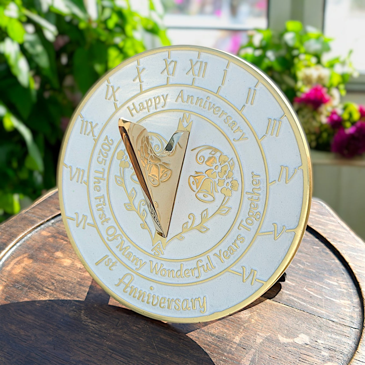 1st Wedding Anniversary Sundial Gift