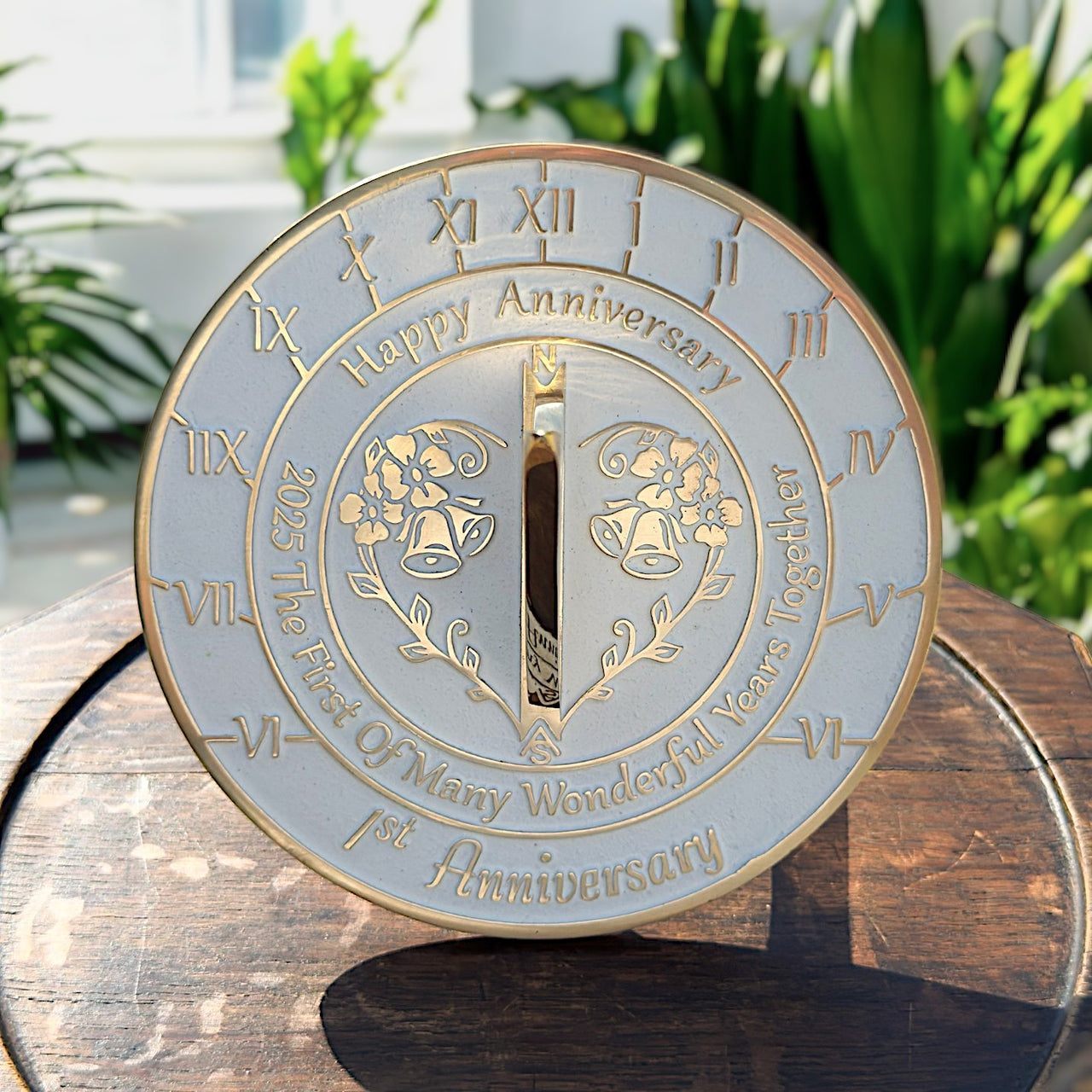 1st Wedding Anniversary Sundial Gift