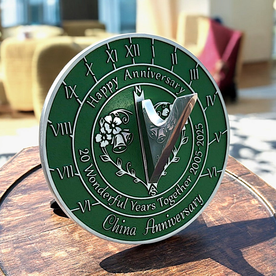 China 20th Anniversary Sundial Gift