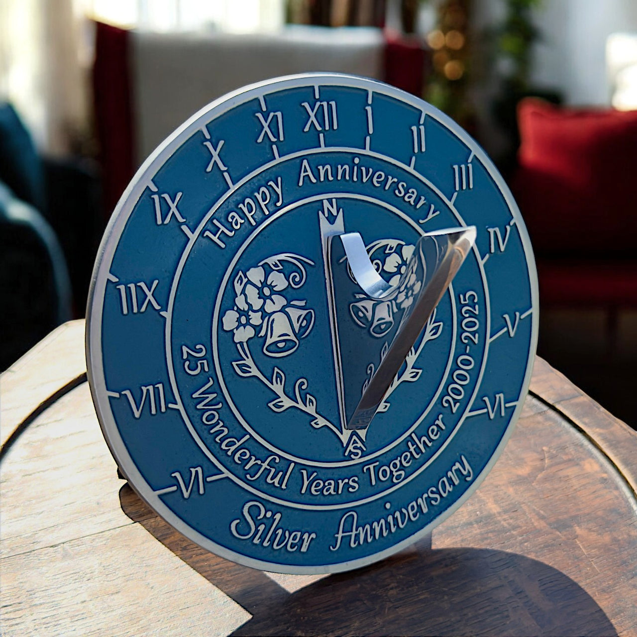 Silver 25th Anniversary Sundial Gift