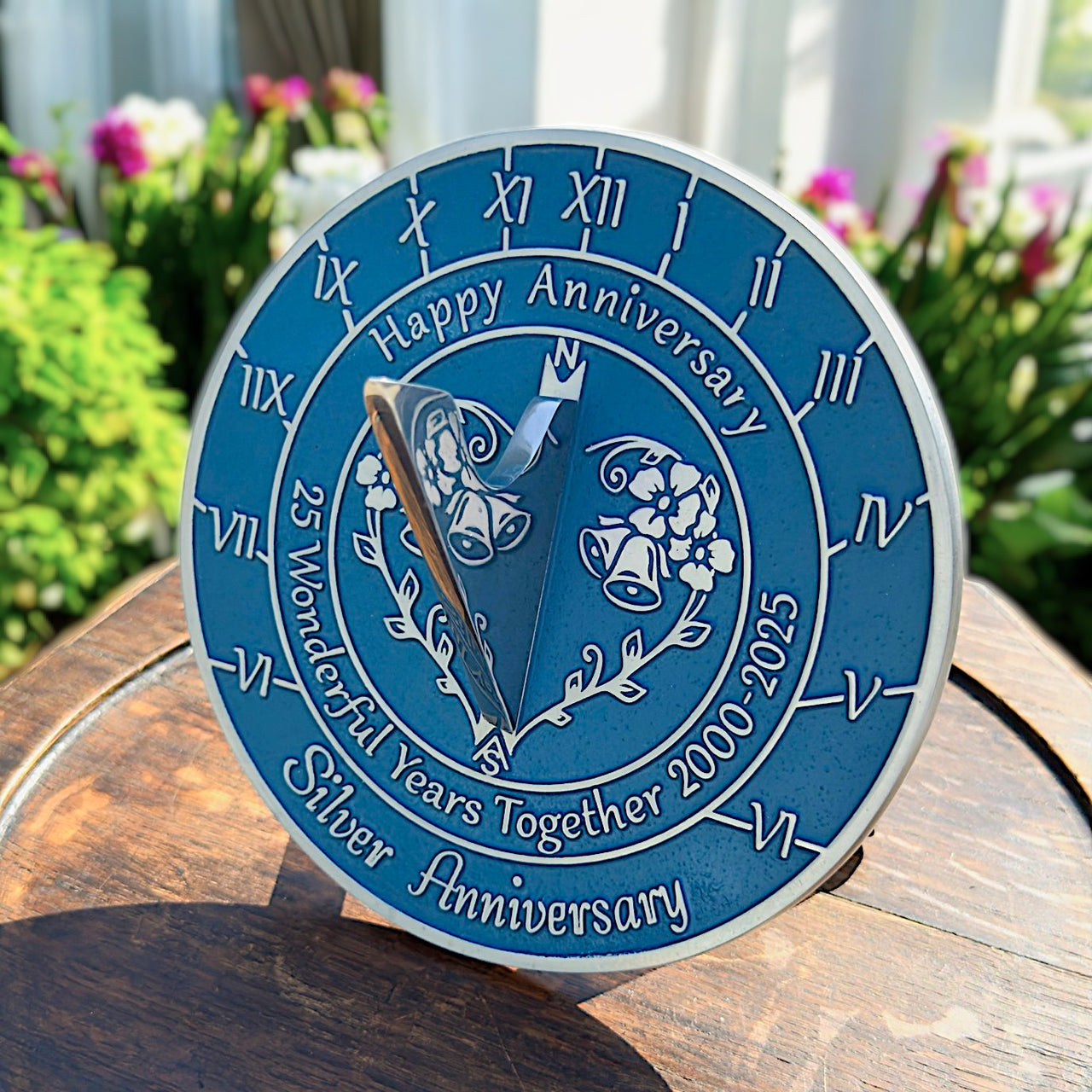 Silver 25th Anniversary Sundial Gift