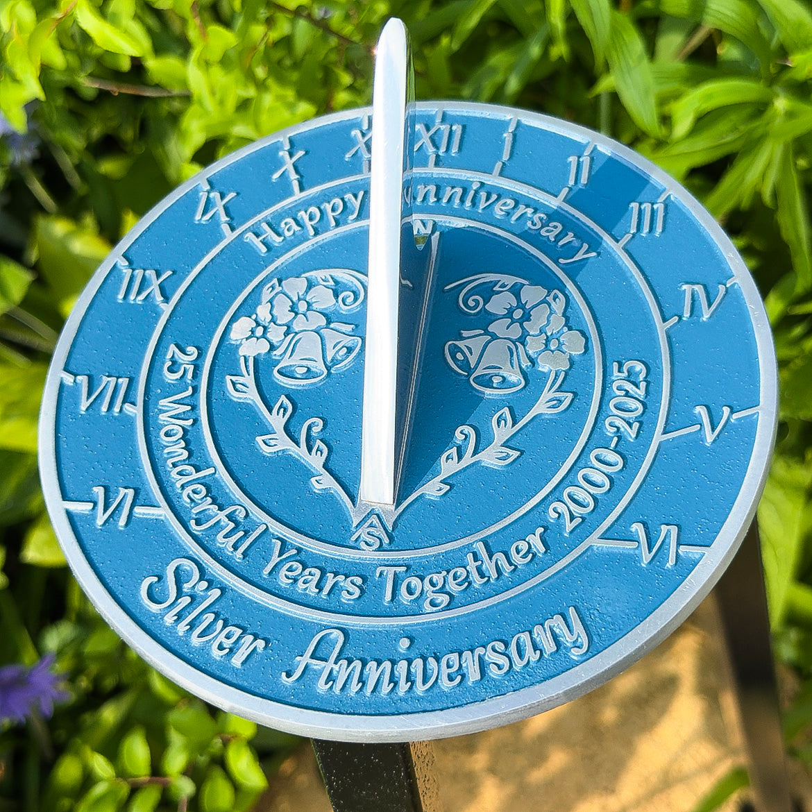 Silver 25th Anniversary Sundial Gift