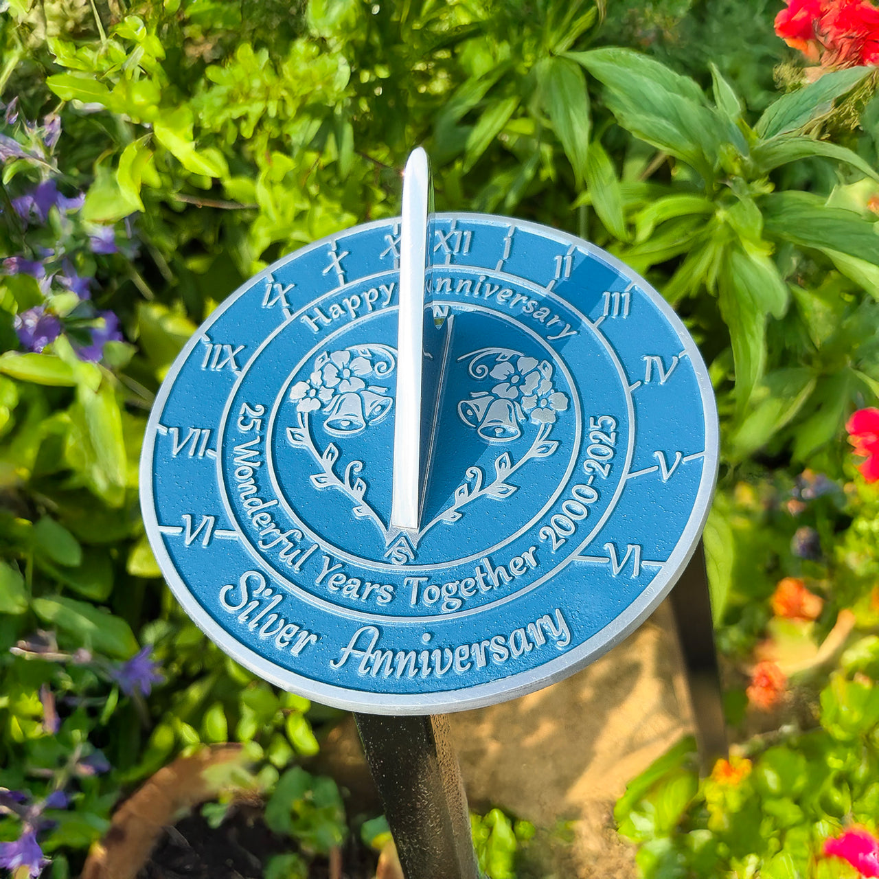 Silver 25th Anniversary Sundial Gift