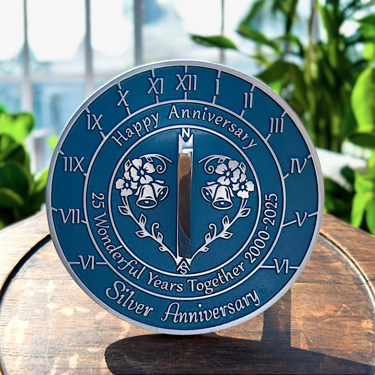 Silver 25th Anniversary Sundial Gift