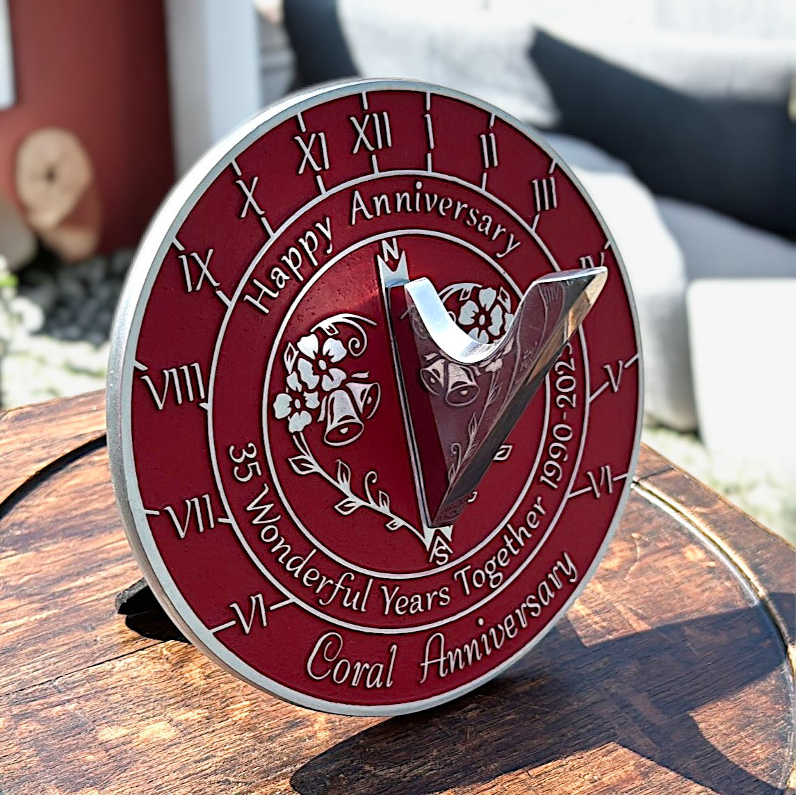 Coral 35th Anniversary Sundial Gift