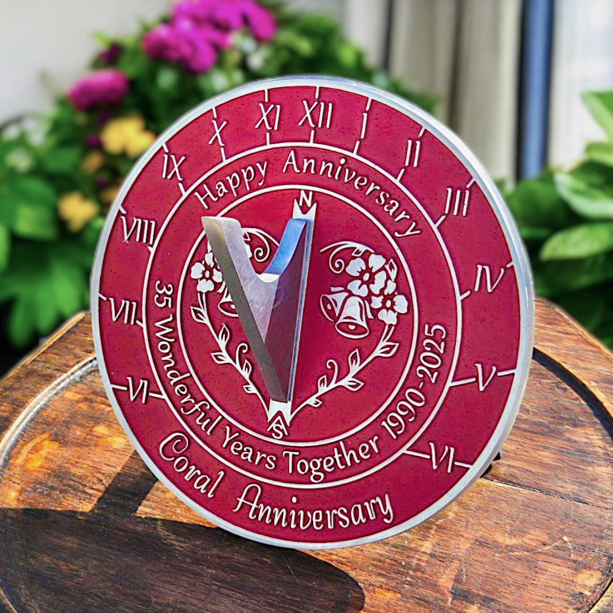 Coral 35th Anniversary Sundial Gift
