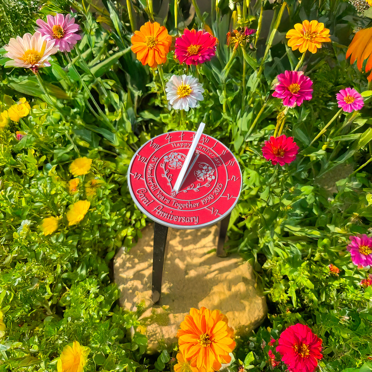 Coral 35th Anniversary Sundial Gift