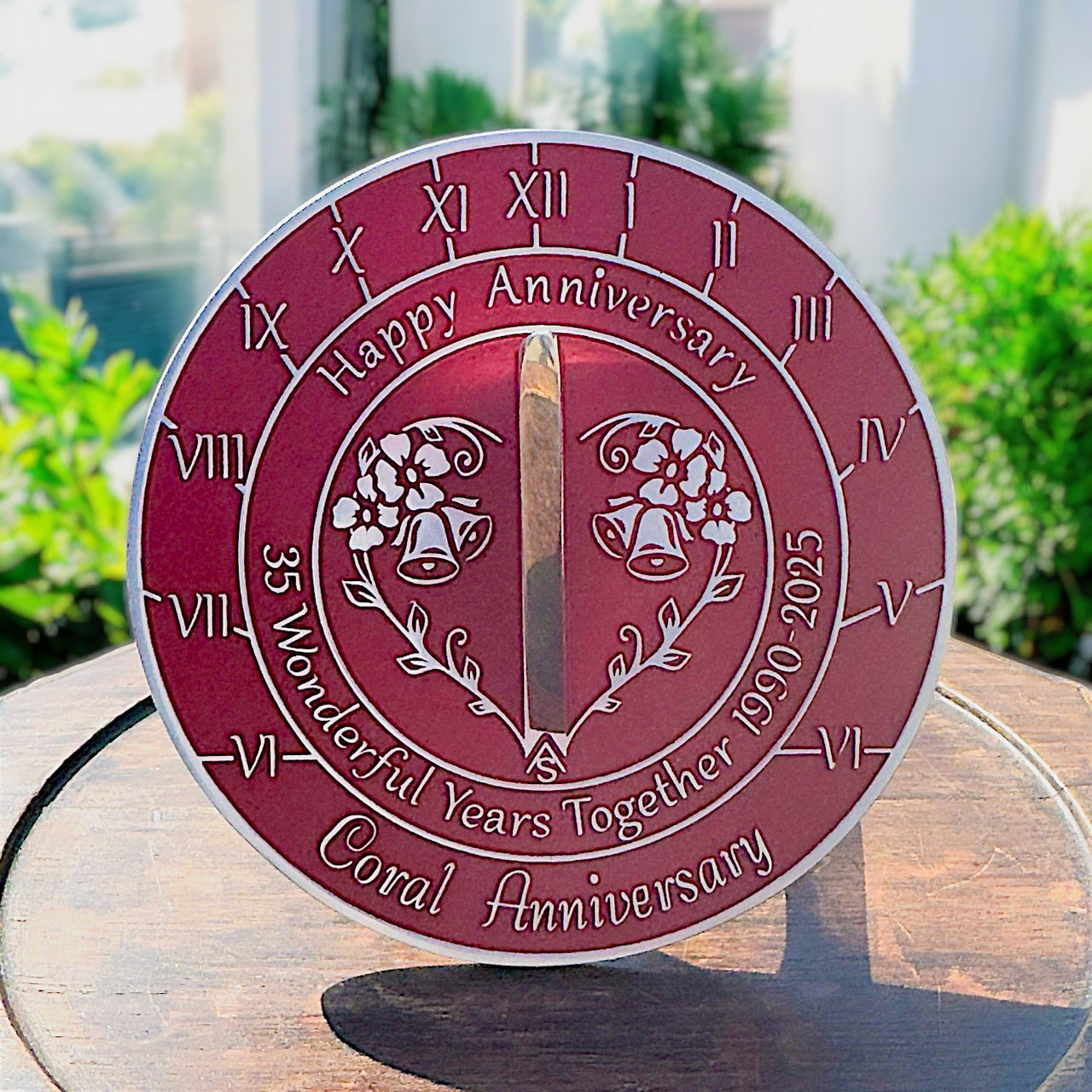 Coral 35th Anniversary Sundial Gift