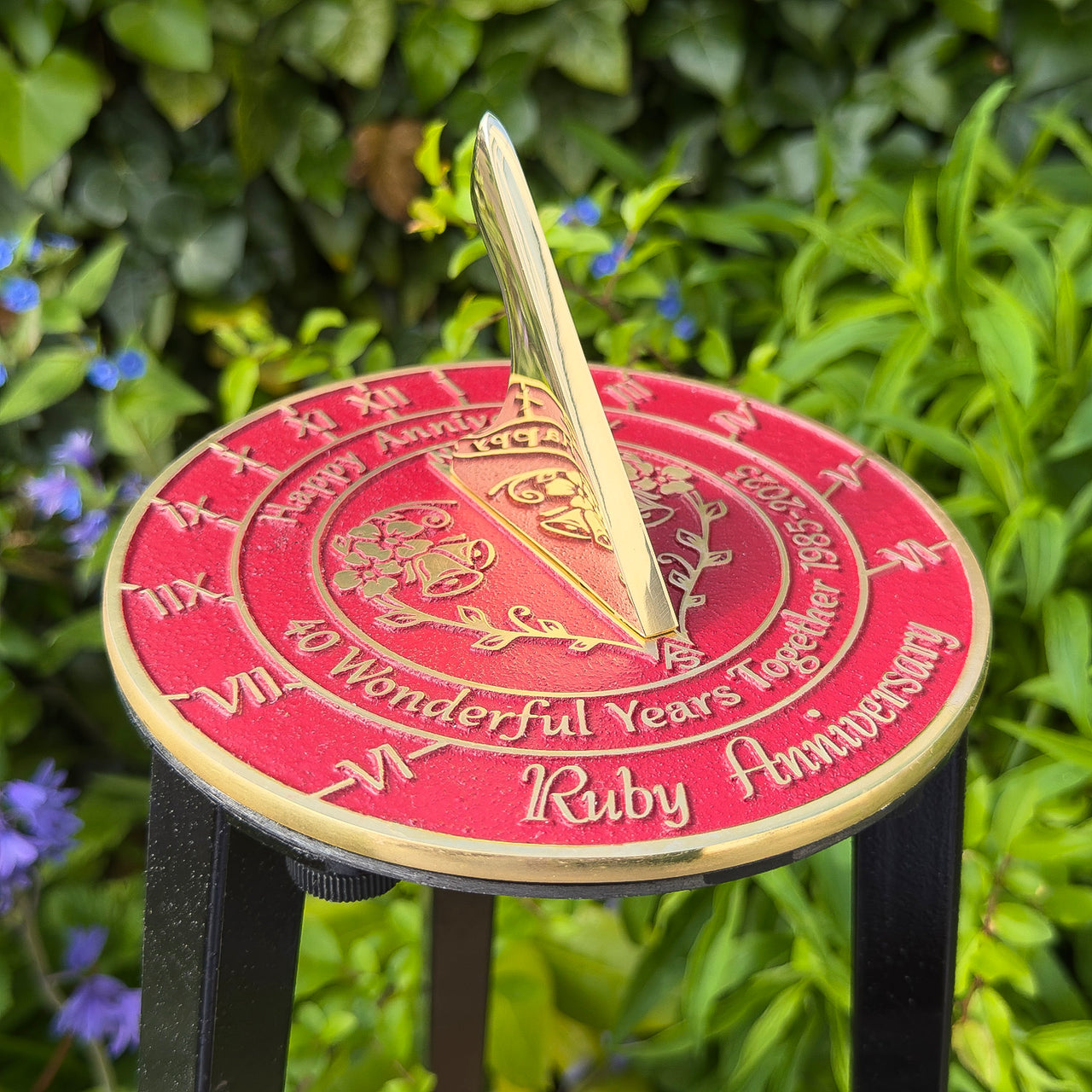 Ruby 40th Anniversary Sundial Gift