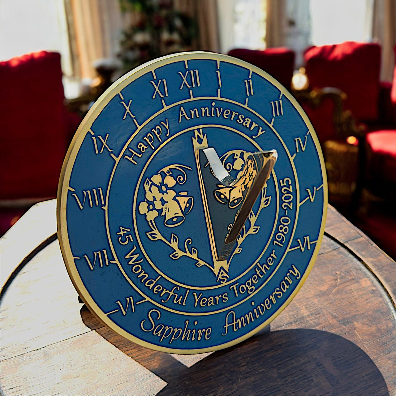 Sapphire 45th Anniversary Sundial Gift