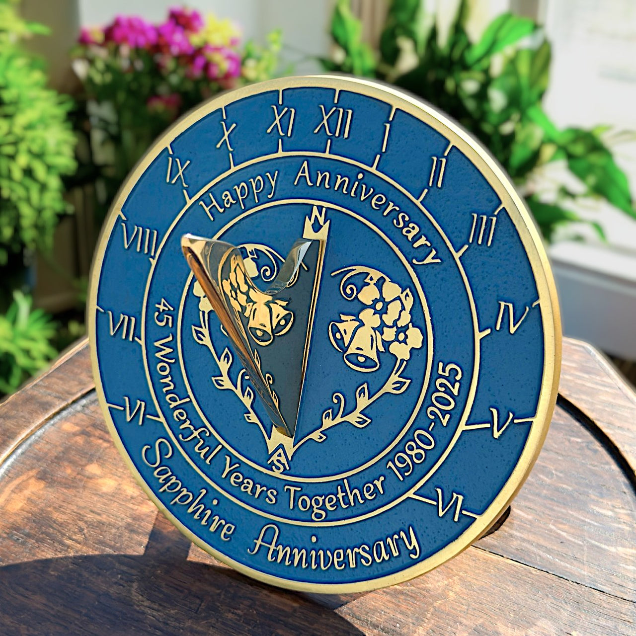 Sapphire 45th Anniversary Sundial Gift