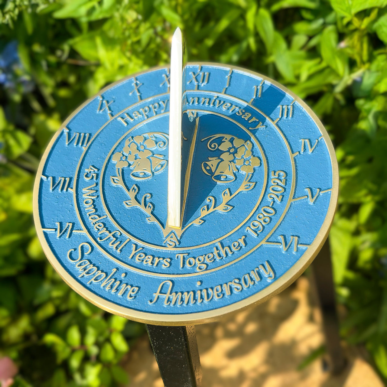 Sapphire 45th Anniversary Sundial Gift