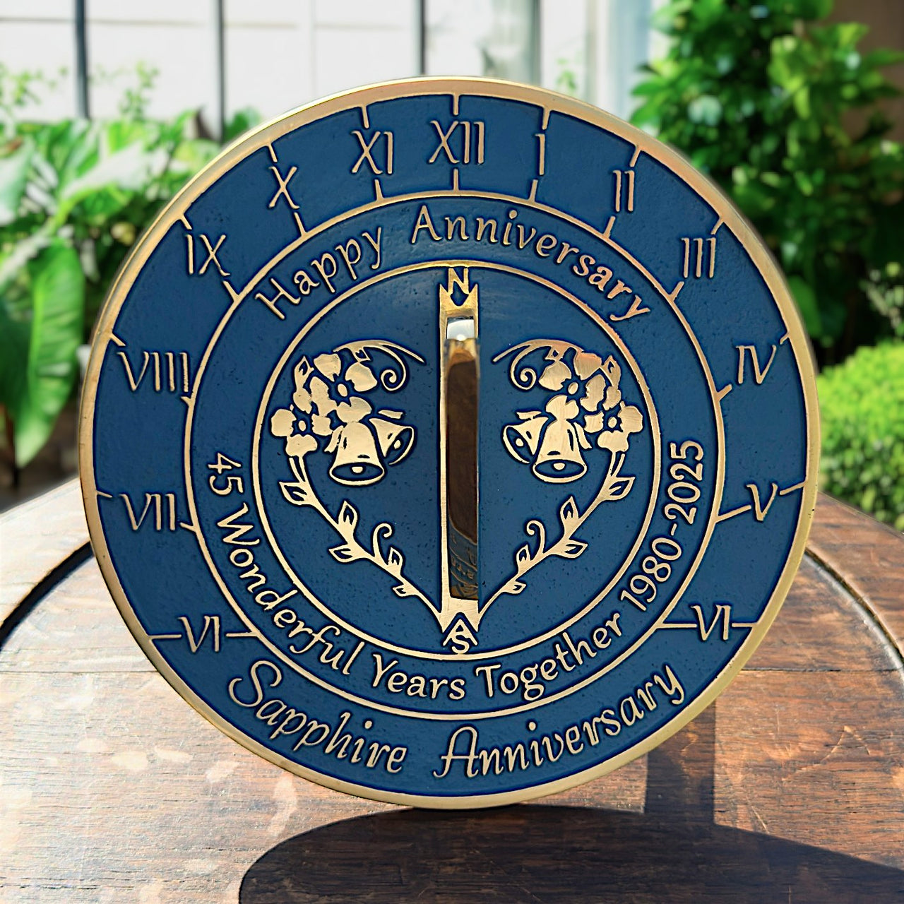 Sapphire 45th Anniversary Sundial Gift