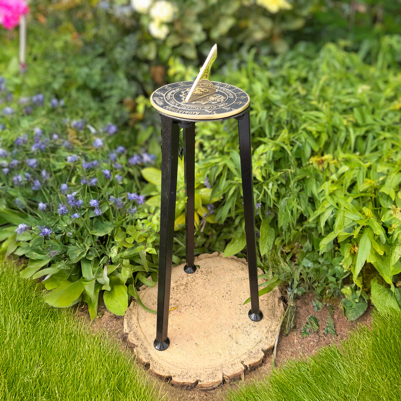Golden 50th Anniversary Sundial Gift