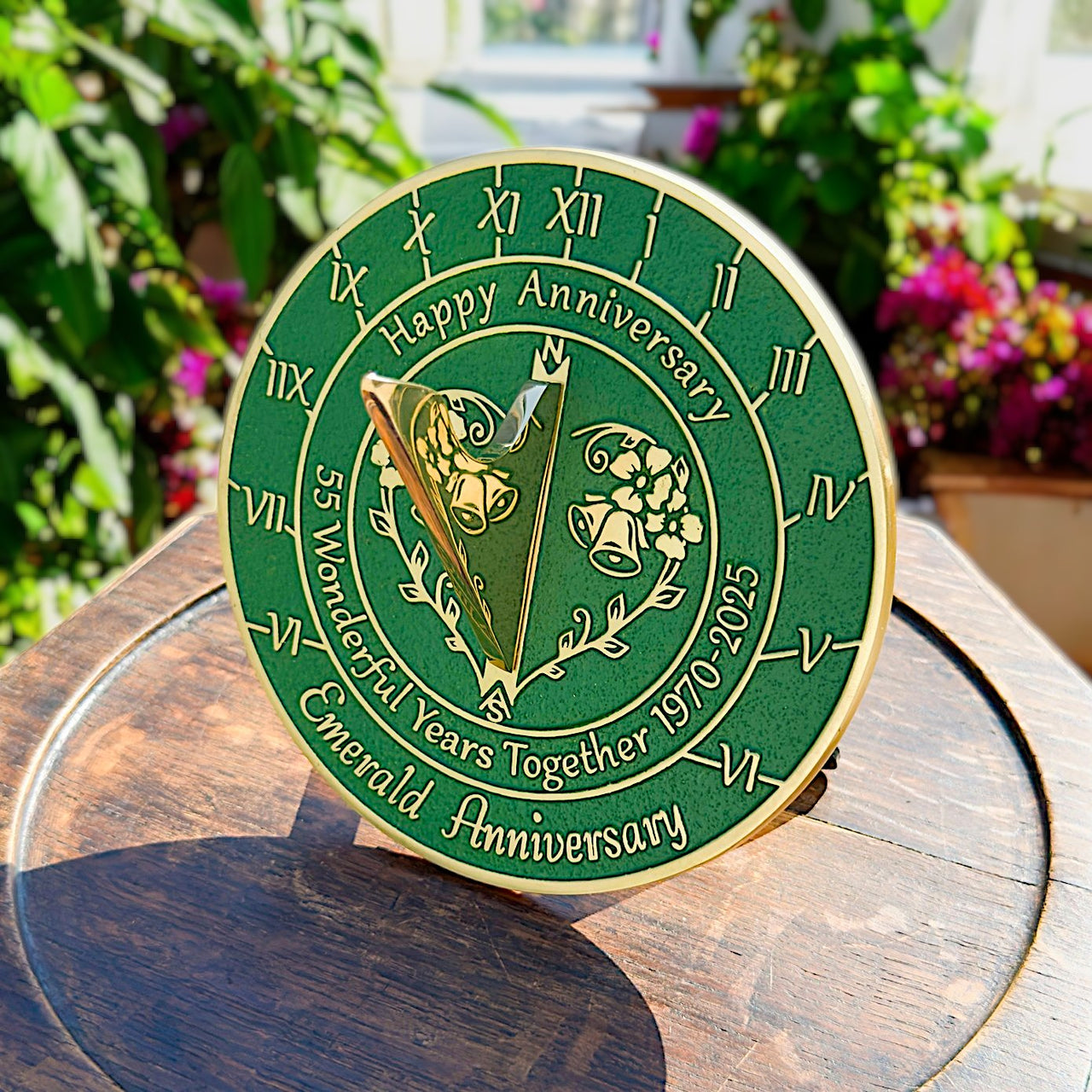 Emerald 55th Anniversary Sundial Gift