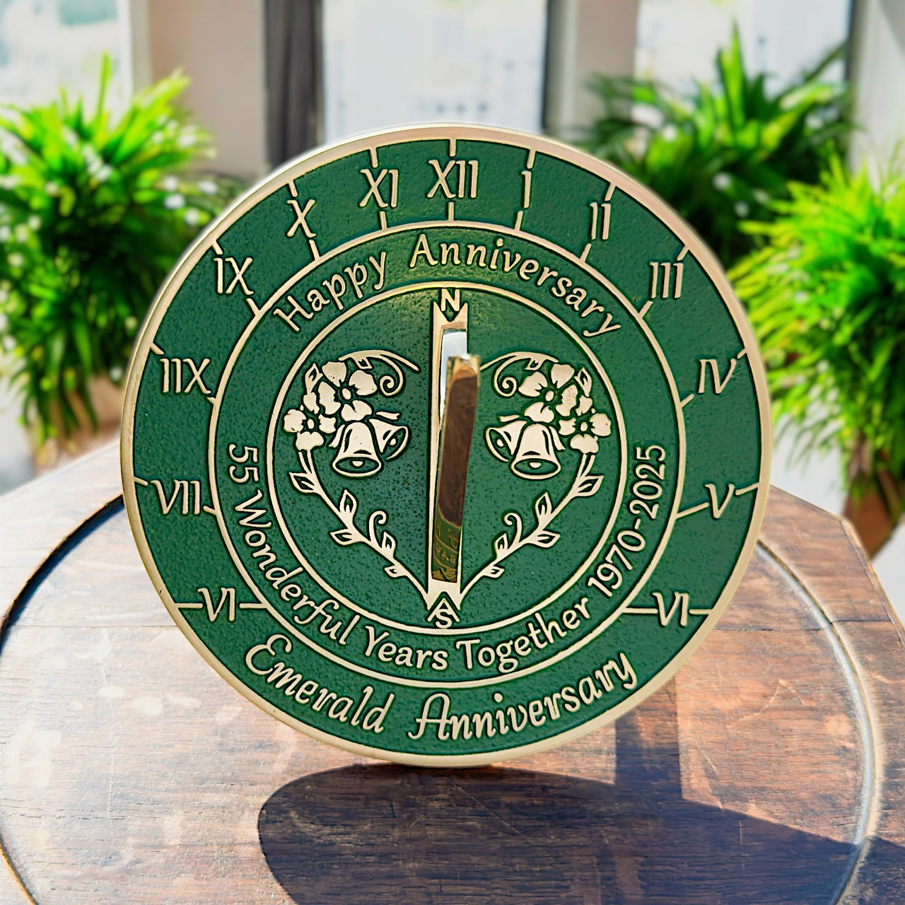 Emerald 55th Anniversary Sundial Gift