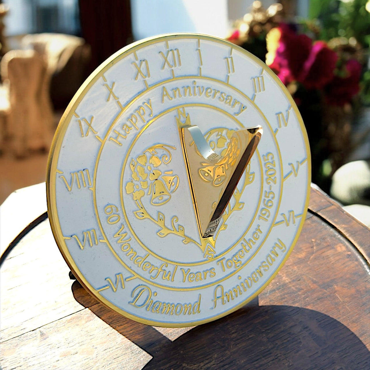 Diamond 60th Anniversary Sundial Gift