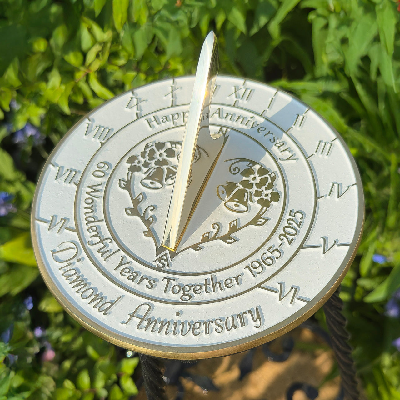 Diamond 60th Anniversary Sundial Gift