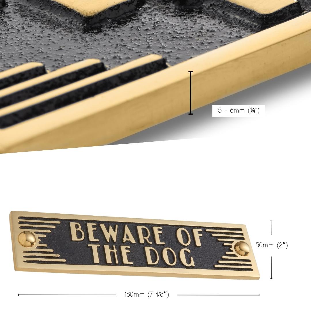 Art Deco 'Beware Of The Dog' Sign