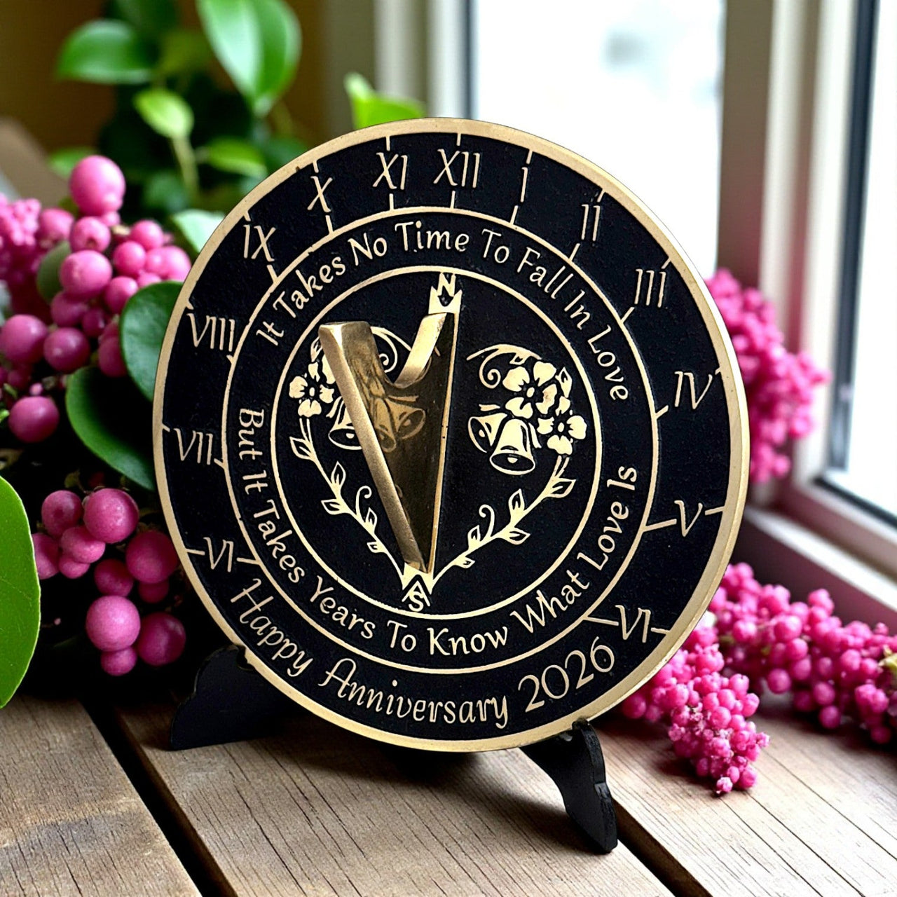 Anniversary Sundial Gift ‘What Love Is’ - The Metal Foundry