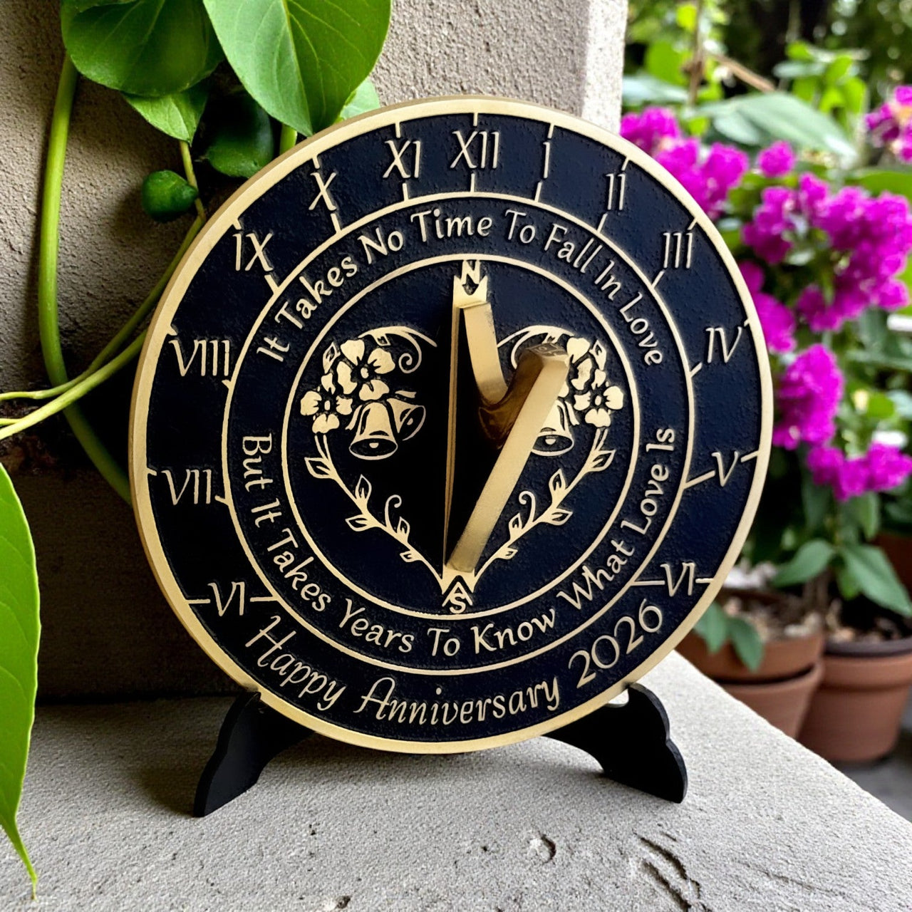Anniversary Sundial Gift ‘What Love Is’ - The Metal Foundry