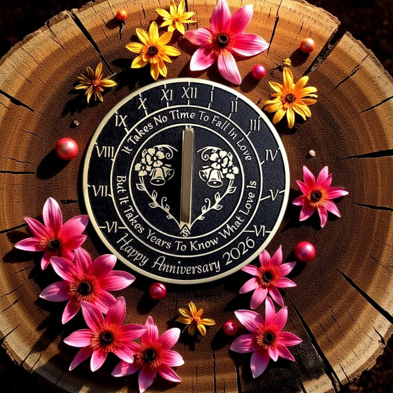 Anniversary Sundial Gift ‘What Love Is’ - The Metal Foundry