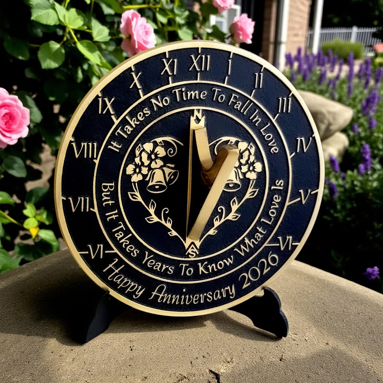 Anniversary Sundial Gift ‘What Love Is’ - The Metal Foundry
