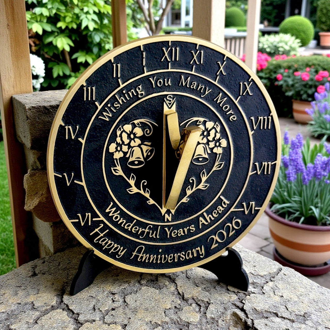 Anniversary Sundial Gift ‘Wonderful Years Together’ - The Metal Foundry