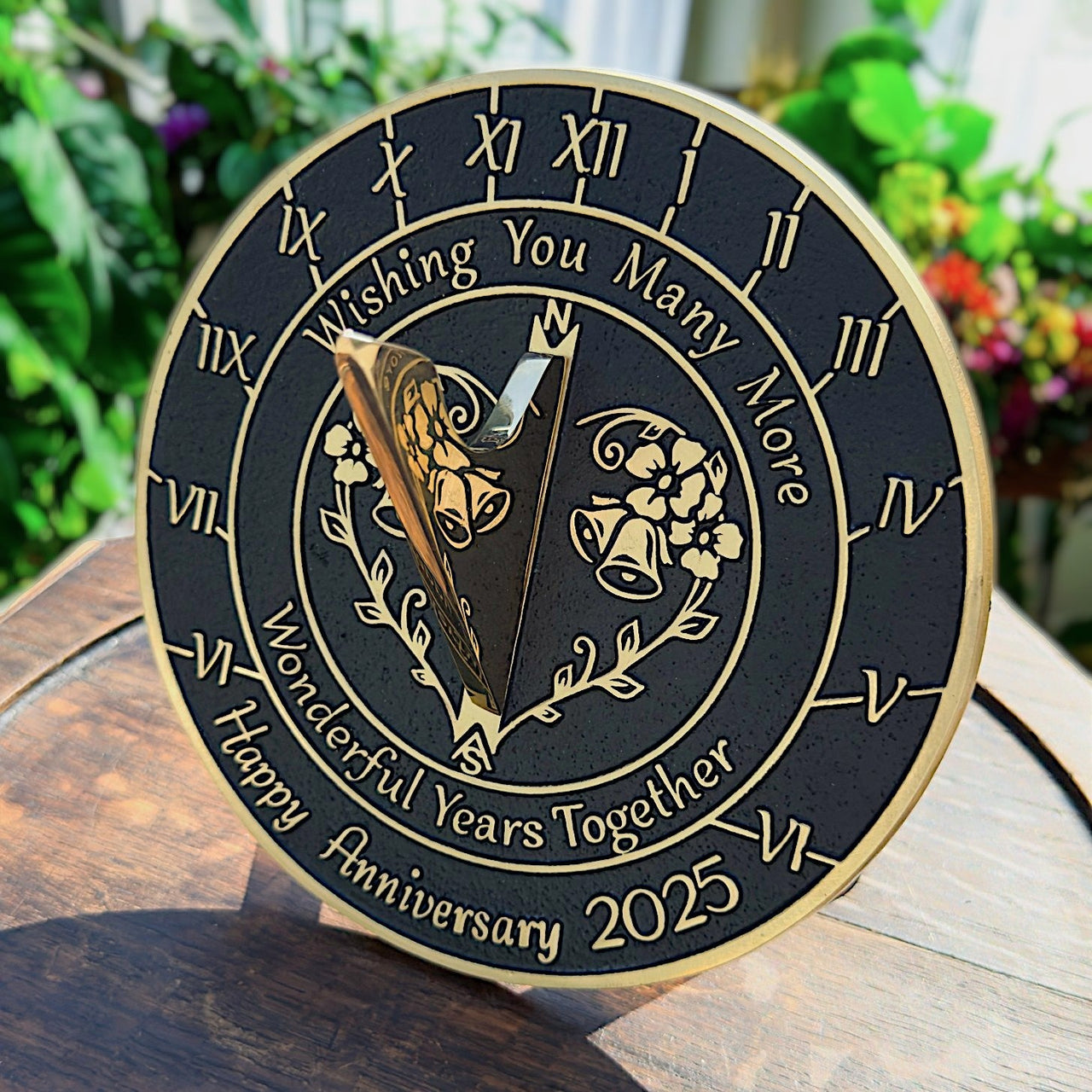 Anniversary Sundial Gift ‘Wonderful Years Together’ - The Metal Foundry