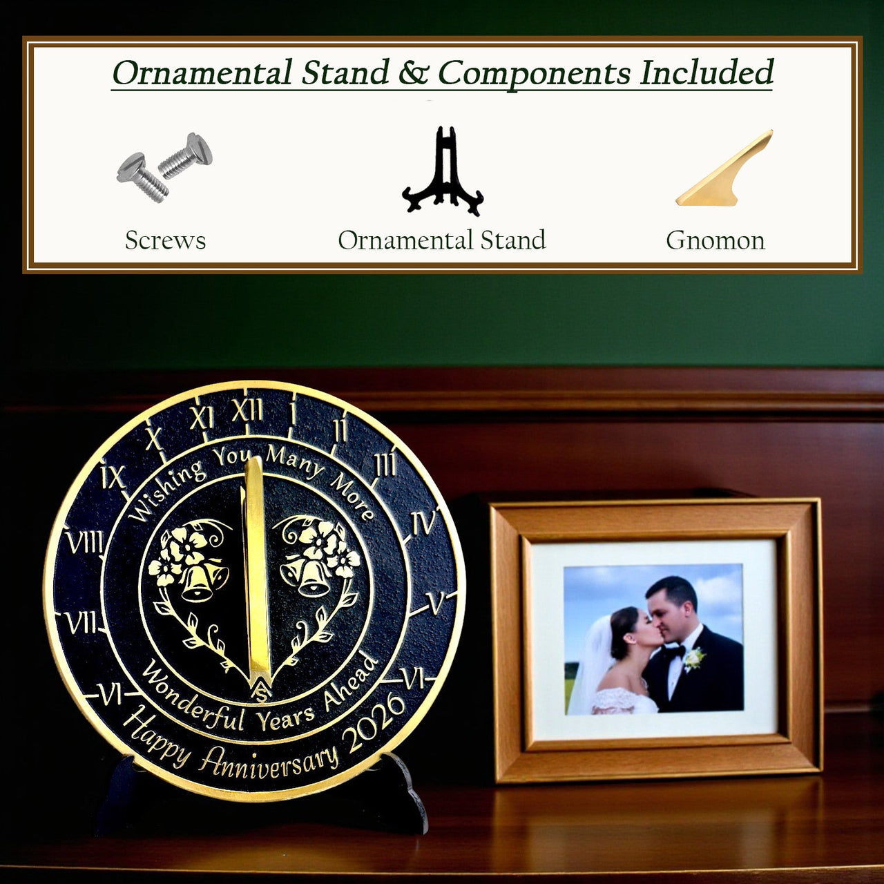 Anniversary Sundial Gift ‘Wonderful Years Together’ - The Metal Foundry