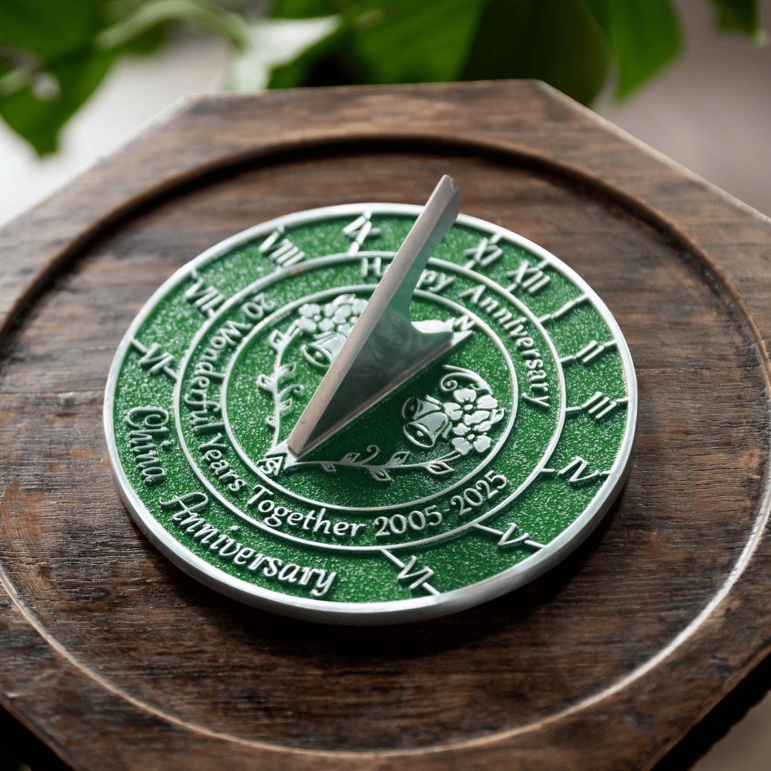 China 20th Anniversary Sundial Gift - The Metal Foundry