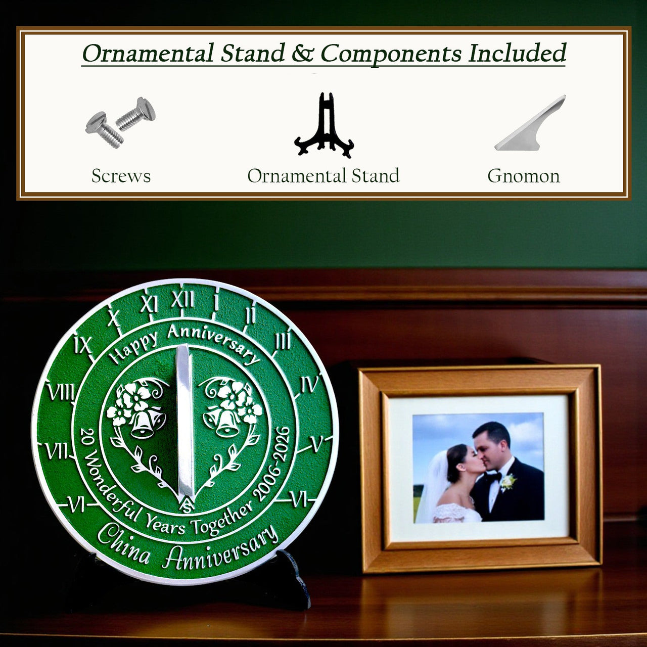 China 20th Anniversary Sundial Gift - The Metal Foundry