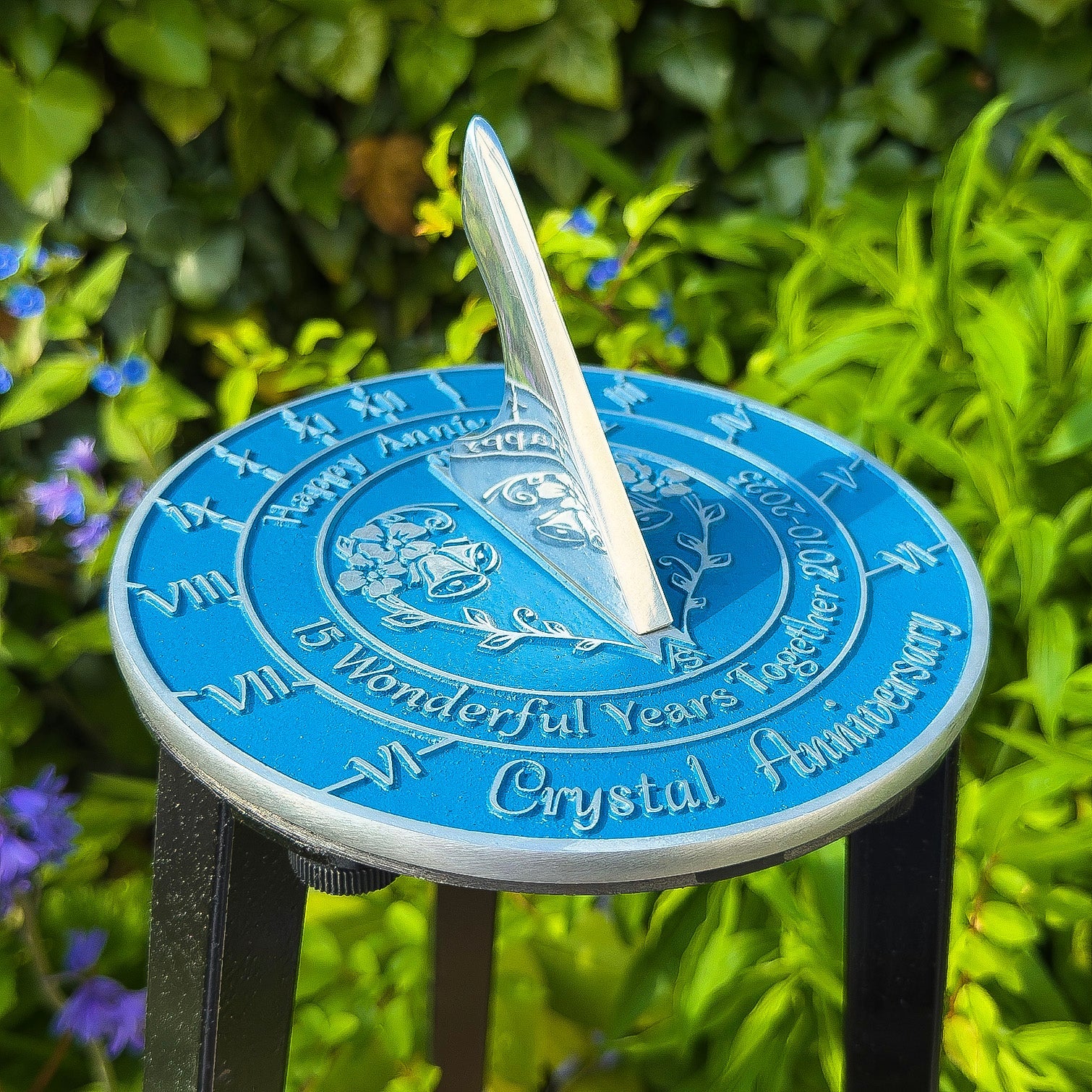 Crystal 15th Anniversary Sundial- Wedding Anniversary Gift – The
