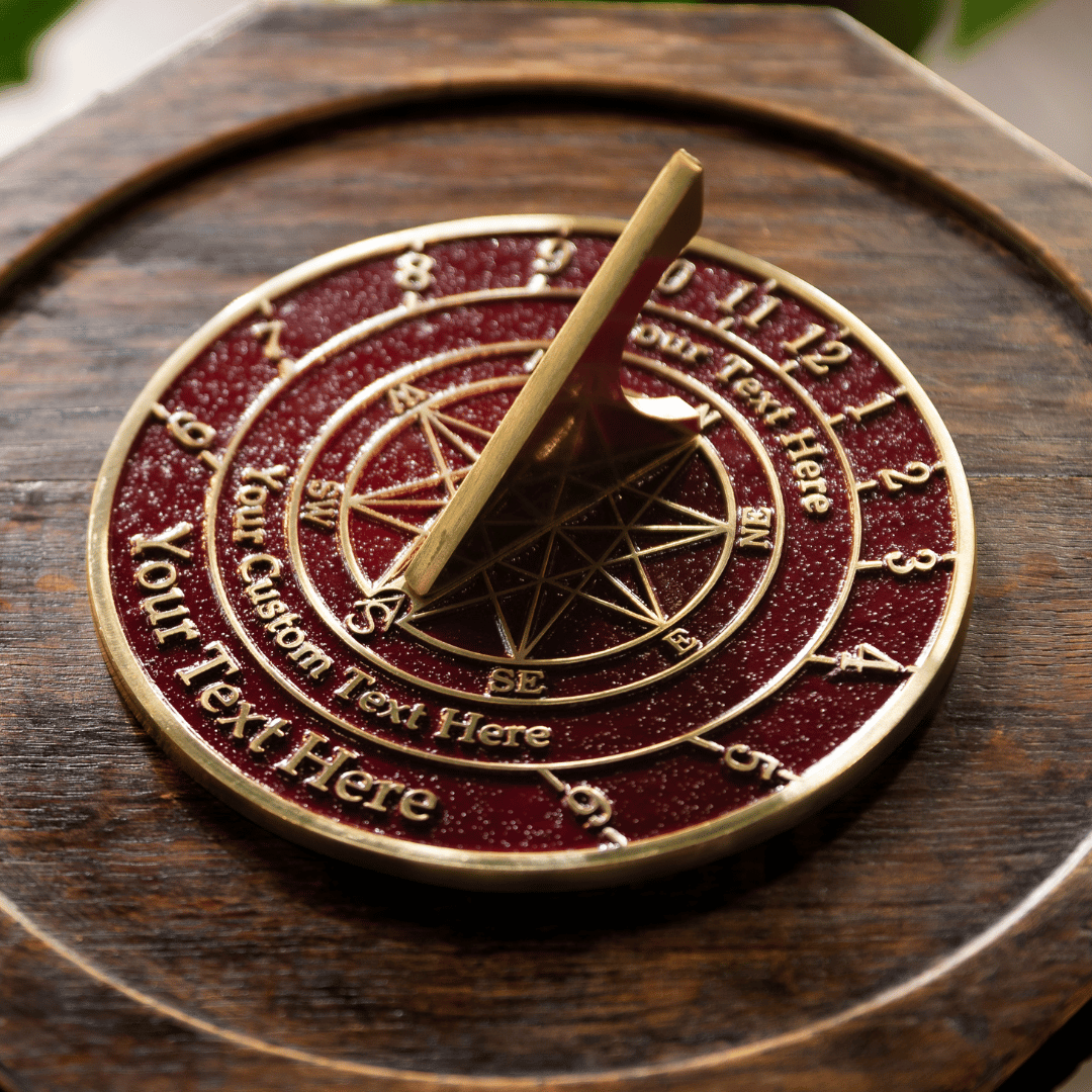 Custom Sundial With Star Image - The Metal Foundry