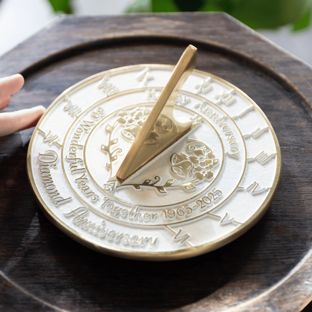 Diamond 60th Anniversary Sundial Gift - The Metal Foundry