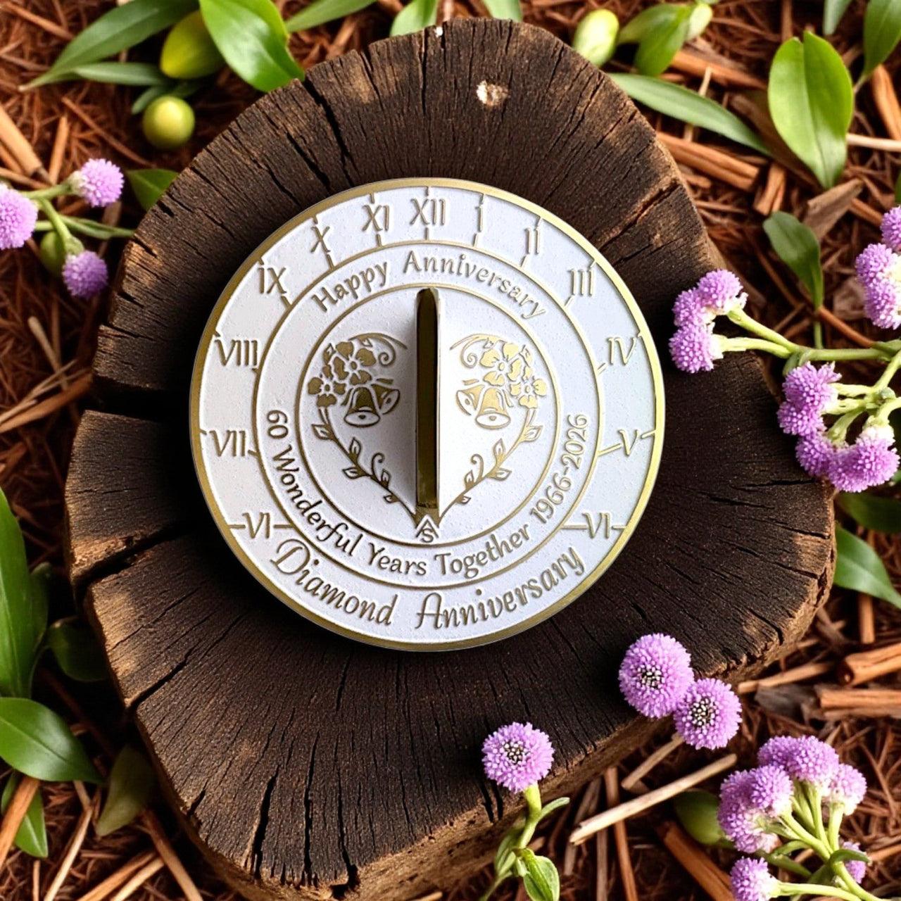 Diamond 60th Anniversary Sundial Gift - The Metal Foundry