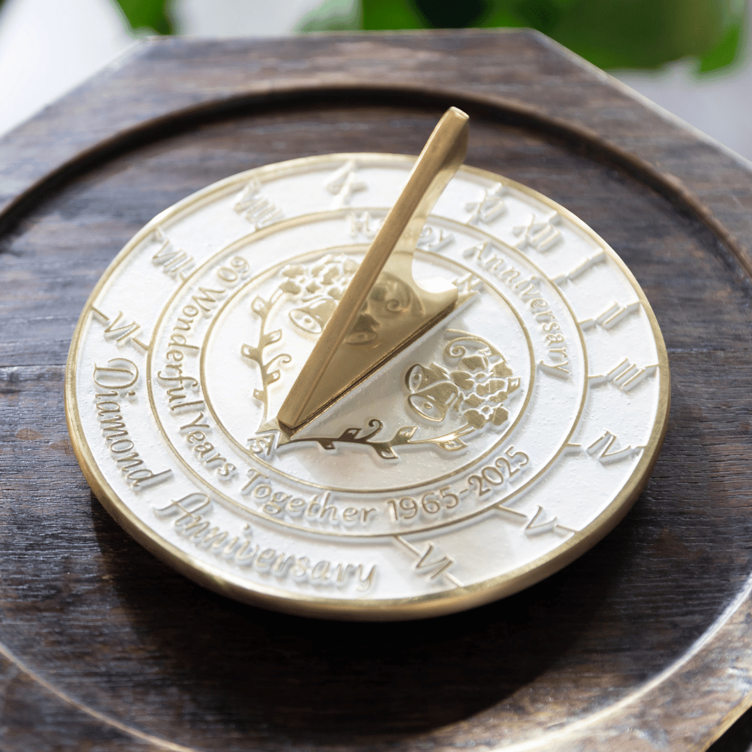 Diamond 60th Anniversary Sundial Gift - The Metal Foundry