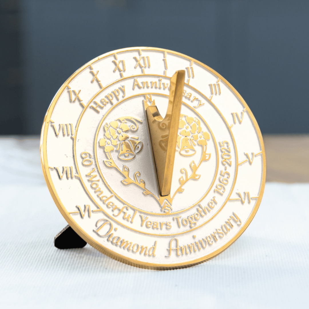 Diamond 60th Anniversary Sundial Gift - The Metal Foundry