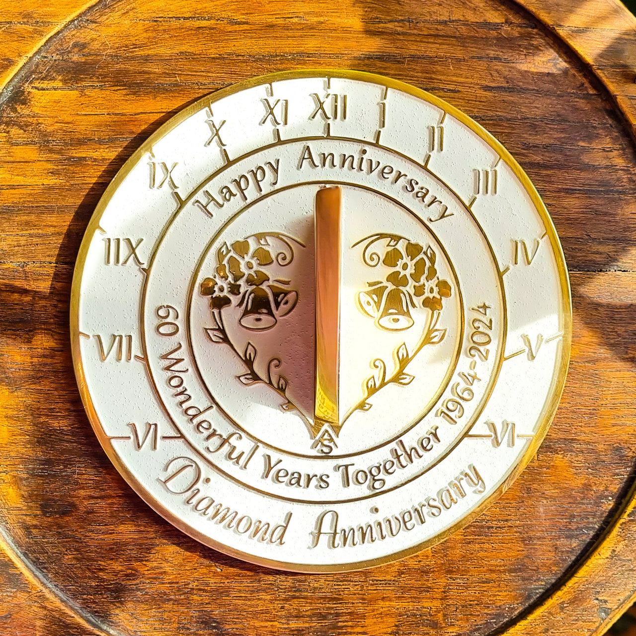 Diamond 60th Anniversary Sundial Gift