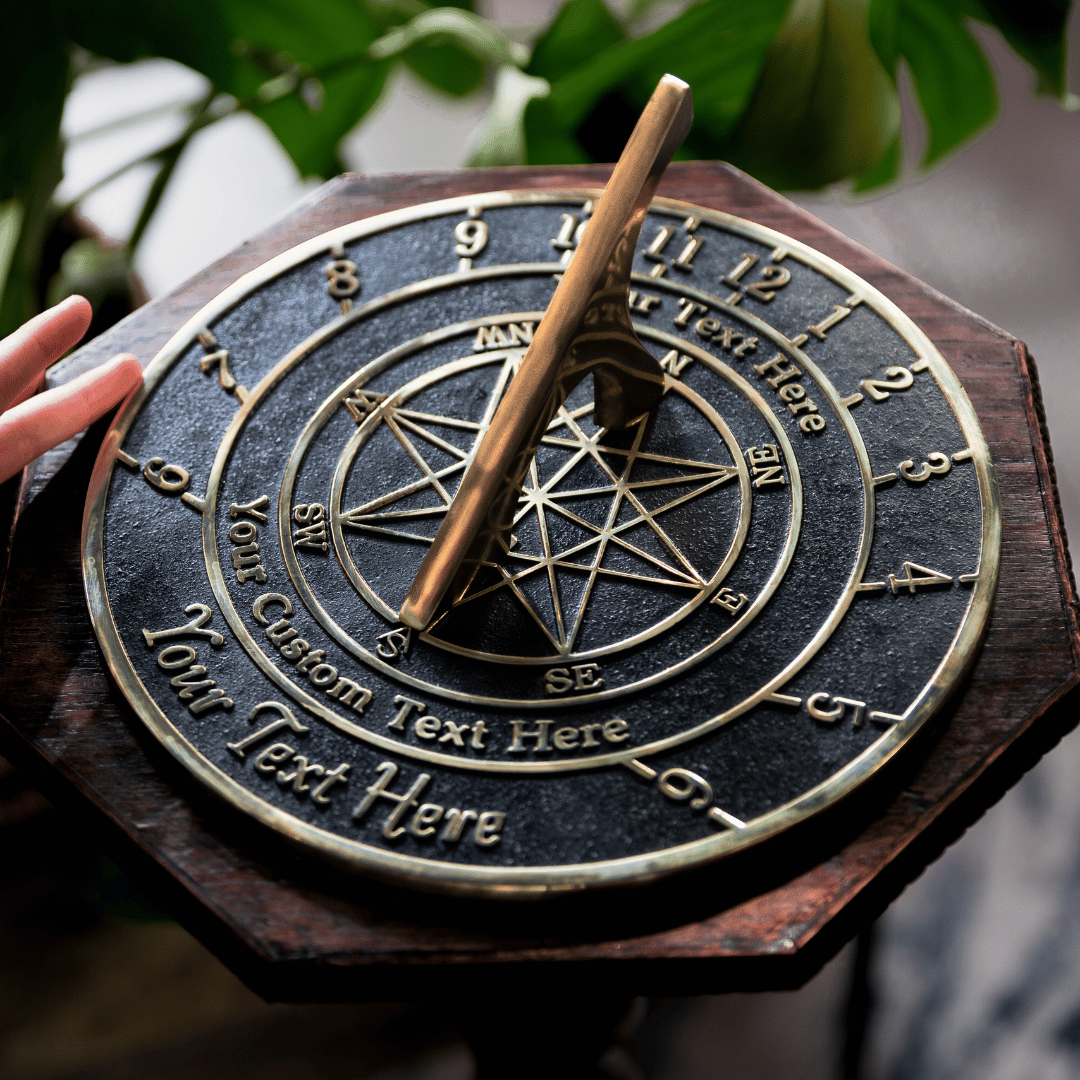 Large Custom Sundial With Star Image - The Metal Foundry
