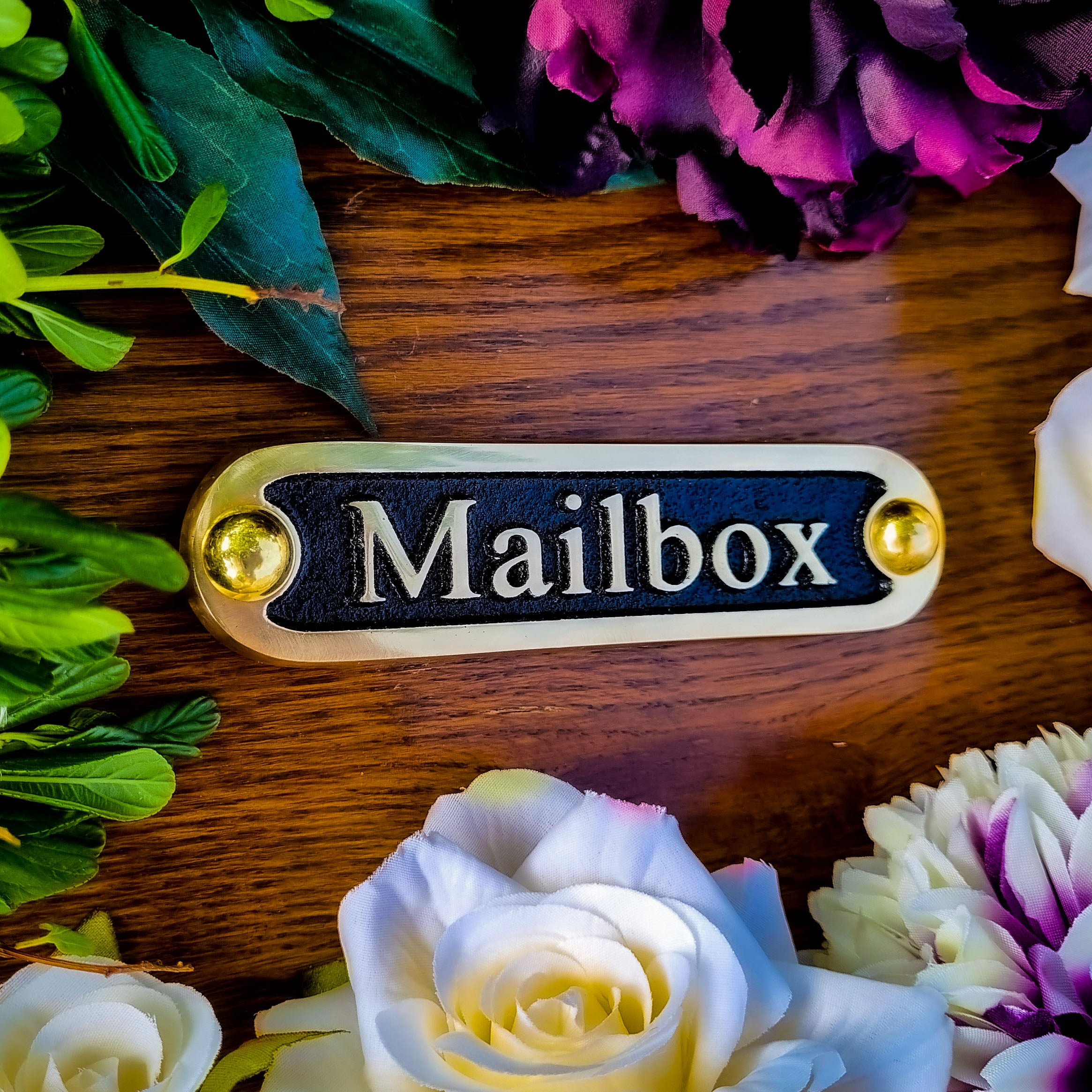 Brass Mailbox Sign - Metal Sign for Mailbox - The Metal Foundry