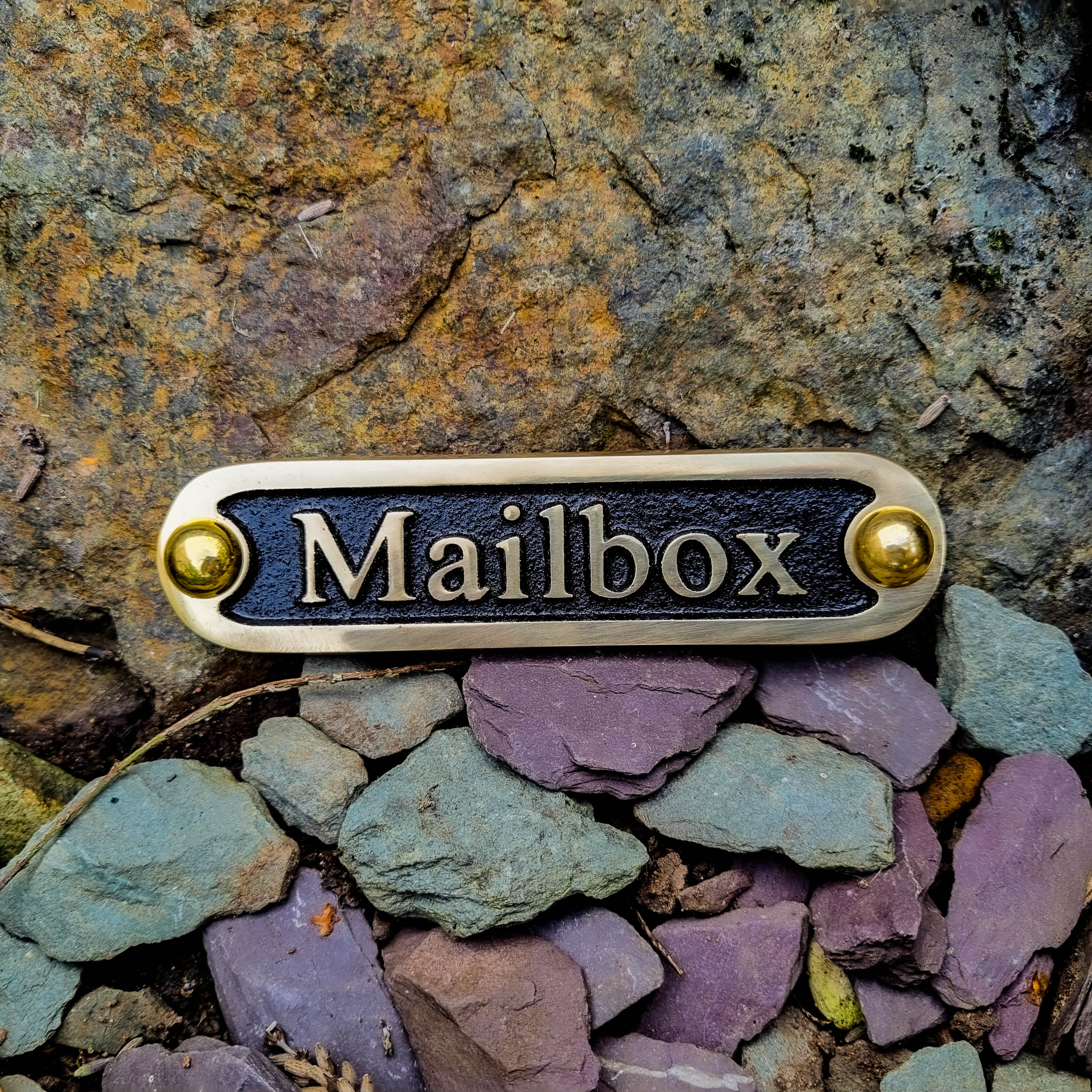 Brass Mailbox Sign - Metal Sign for Mailbox - The Metal Foundry