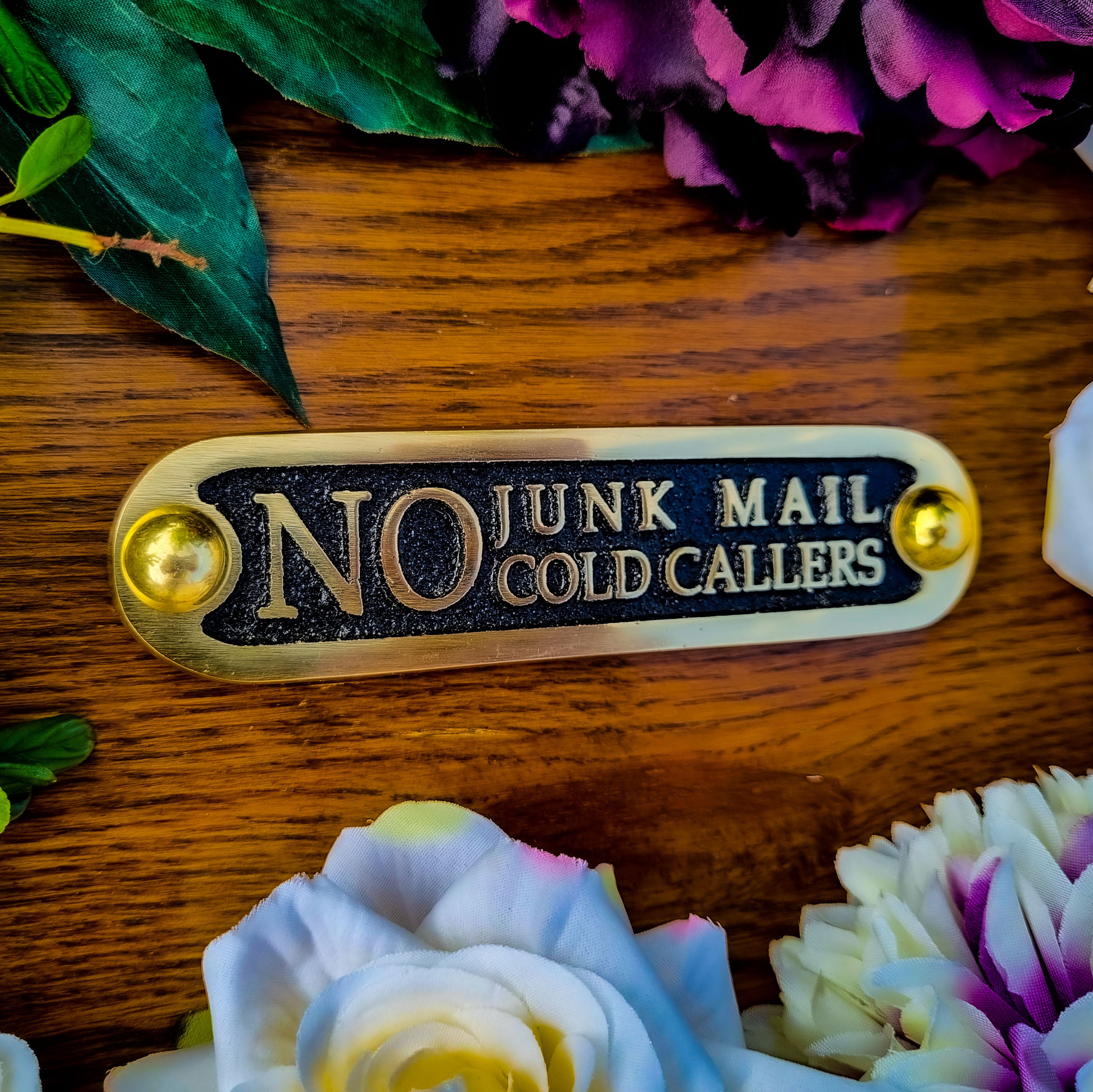 'No Junk Mail, No Cold Callers' Door Sign