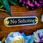 'No Soliciting' Door Sign